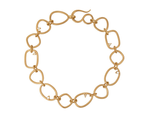 Nicole Landaw Large Calligraphy Diamond Chain Bracelet
