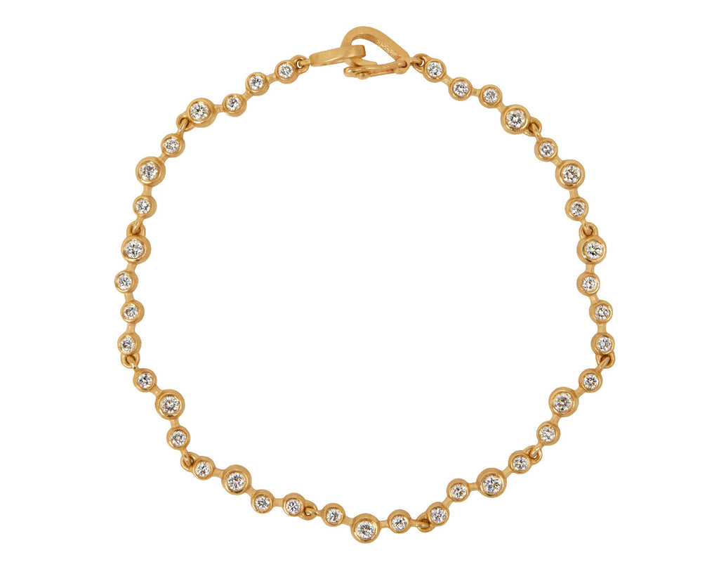 Nicole Landaw Large Waving Diamond Riviera Bracelet