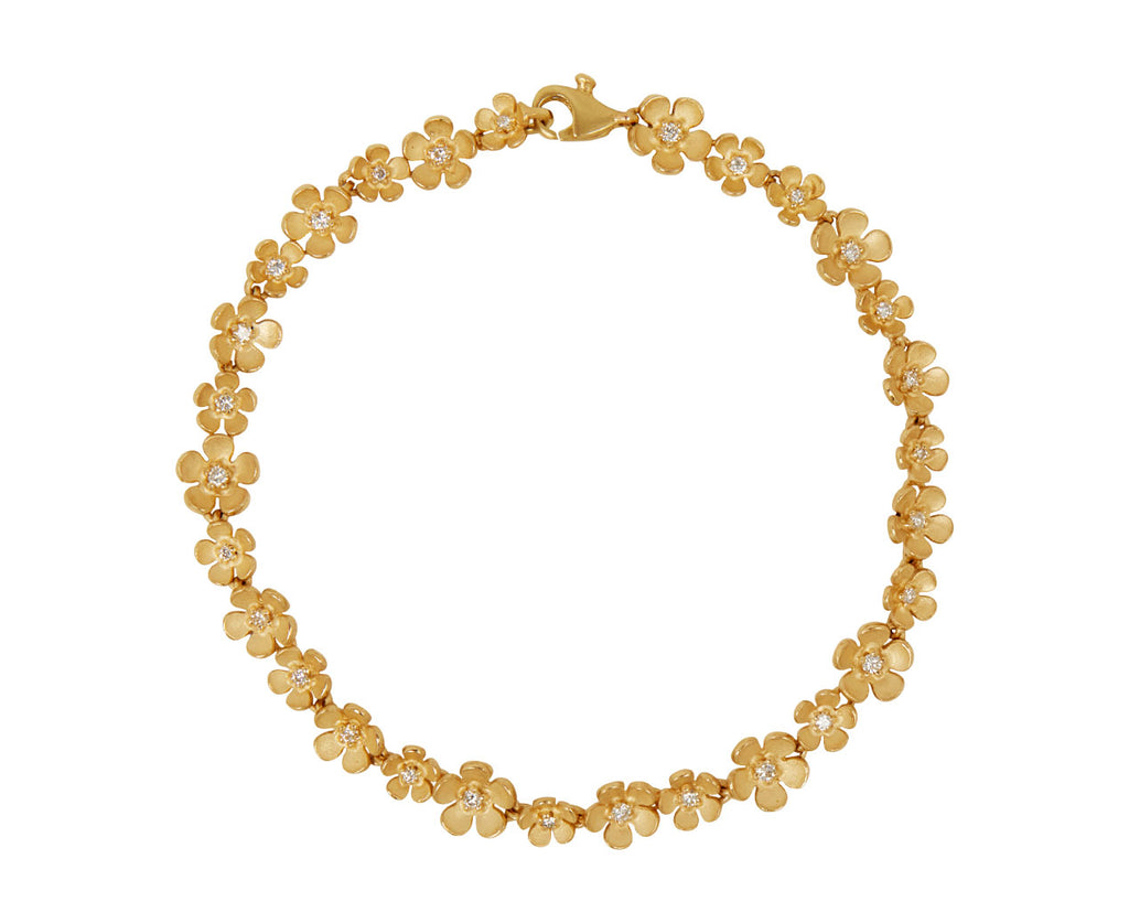 Nicole Landaw Diamond Flower Bracelet