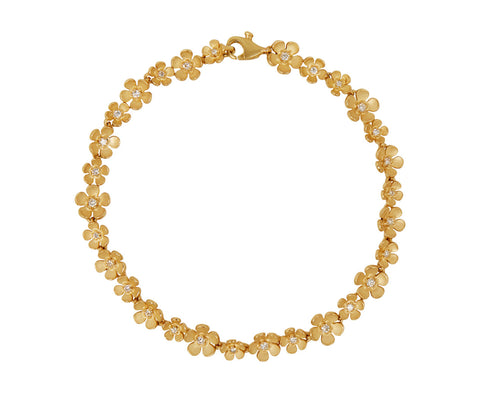 Nicole Landaw Diamond Flower Bracelet