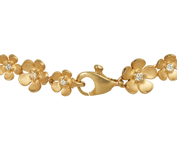 Nicole Landaw Diamond Flower Bracelet
