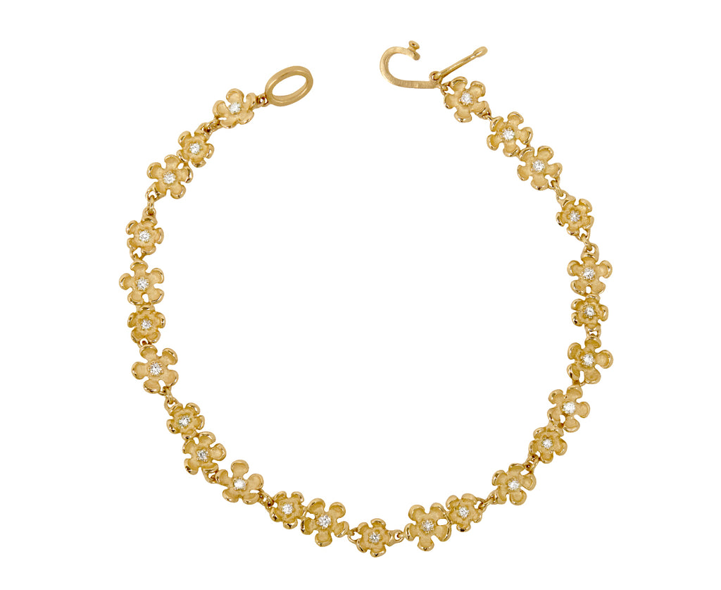 Diamond Flower Garland Bracelet