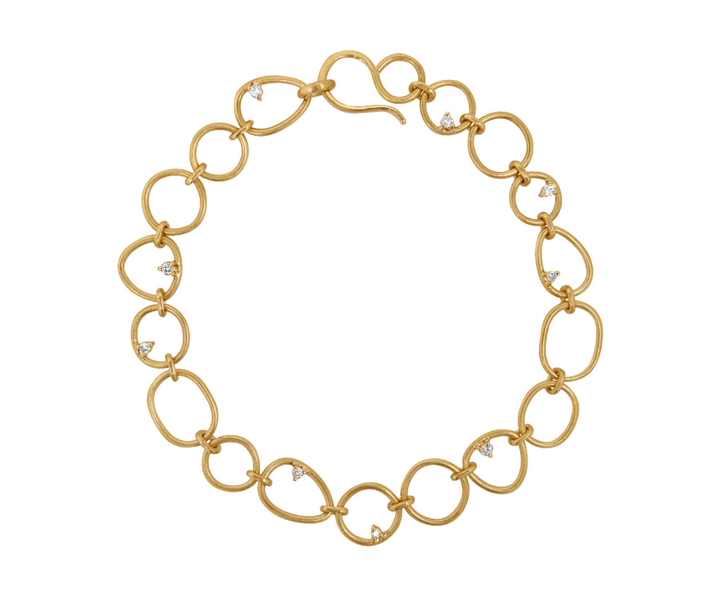 Small Mixed Shape and Diamond Chain Bracelet