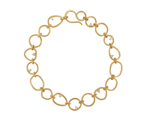 Small Mixed Shape and Diamond Chain Bracelet