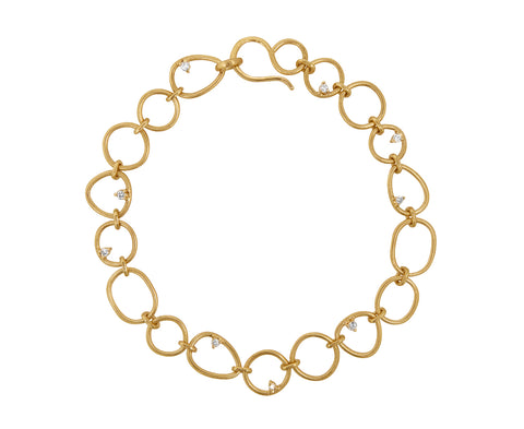 Small Mixed Shape and Diamond Chain Bracelet