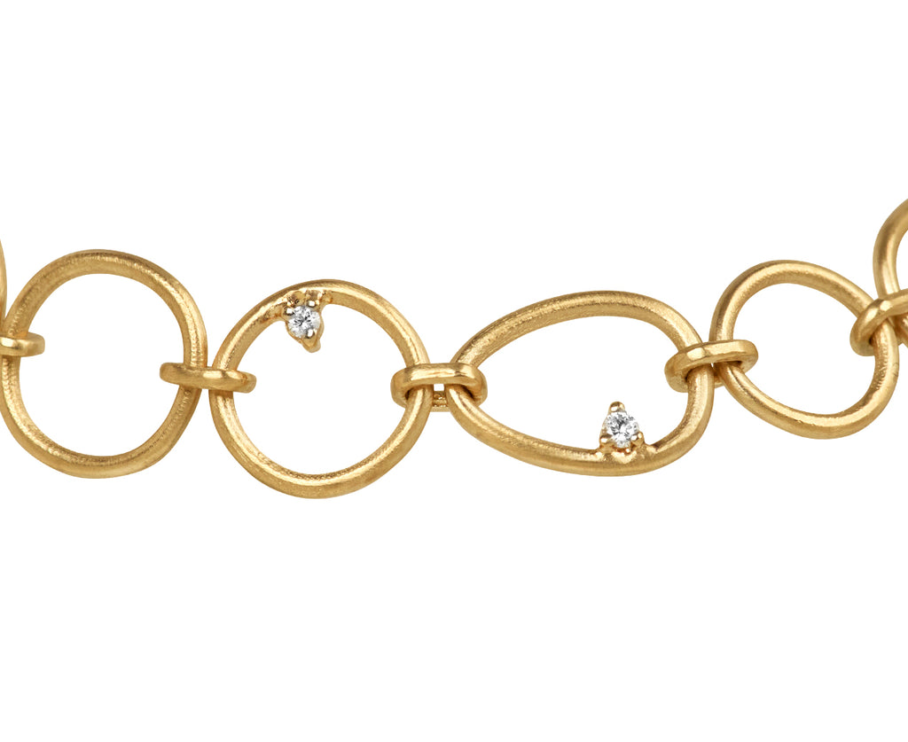 Small Mixed Shape and Diamond Chain Bracelet