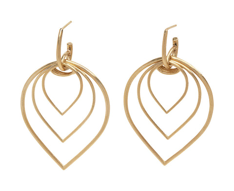 Nested Leaf Outline Earrings