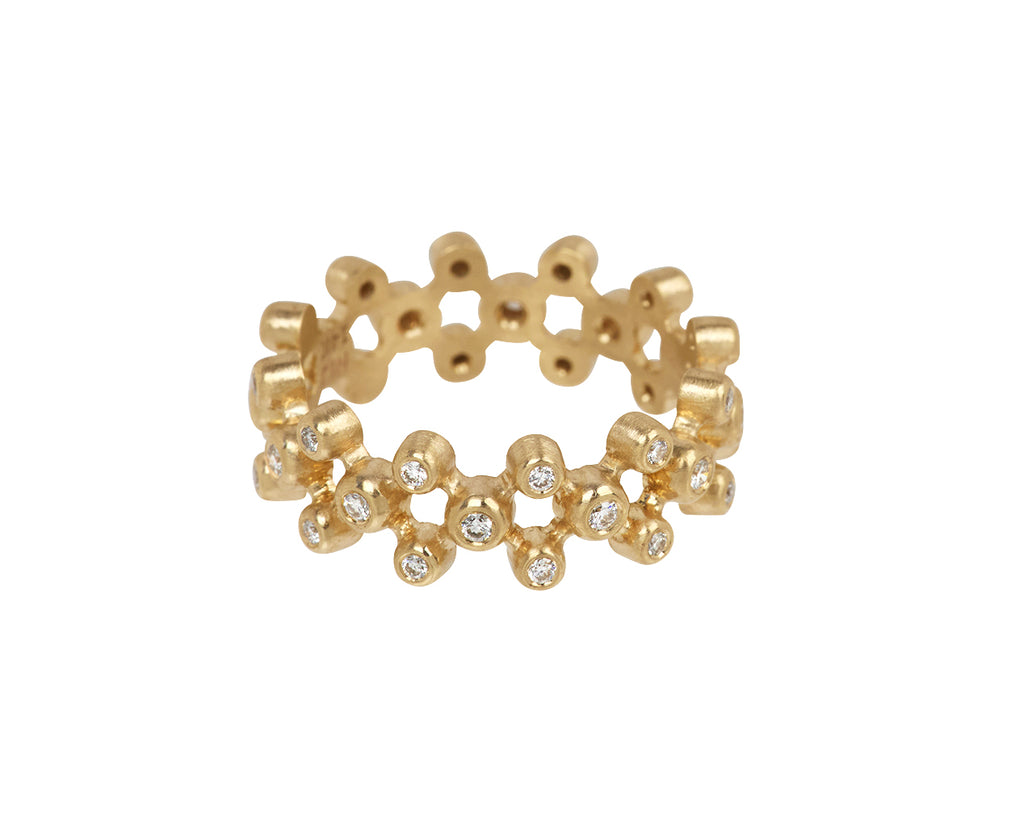 Three Row Riviera Diamond Ring