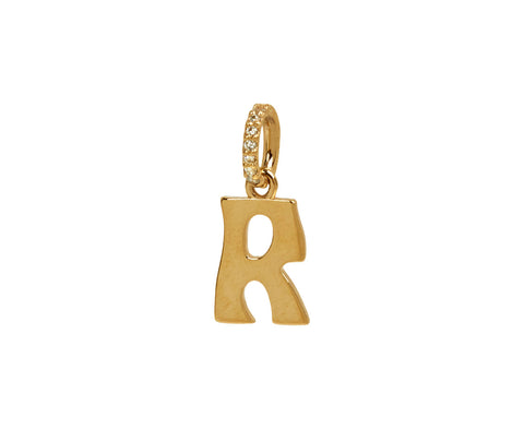 Marlo Laz Small 'R' Charm Pendant ONLY