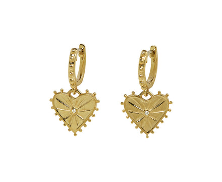 Diamond Agape Hoop Earrings