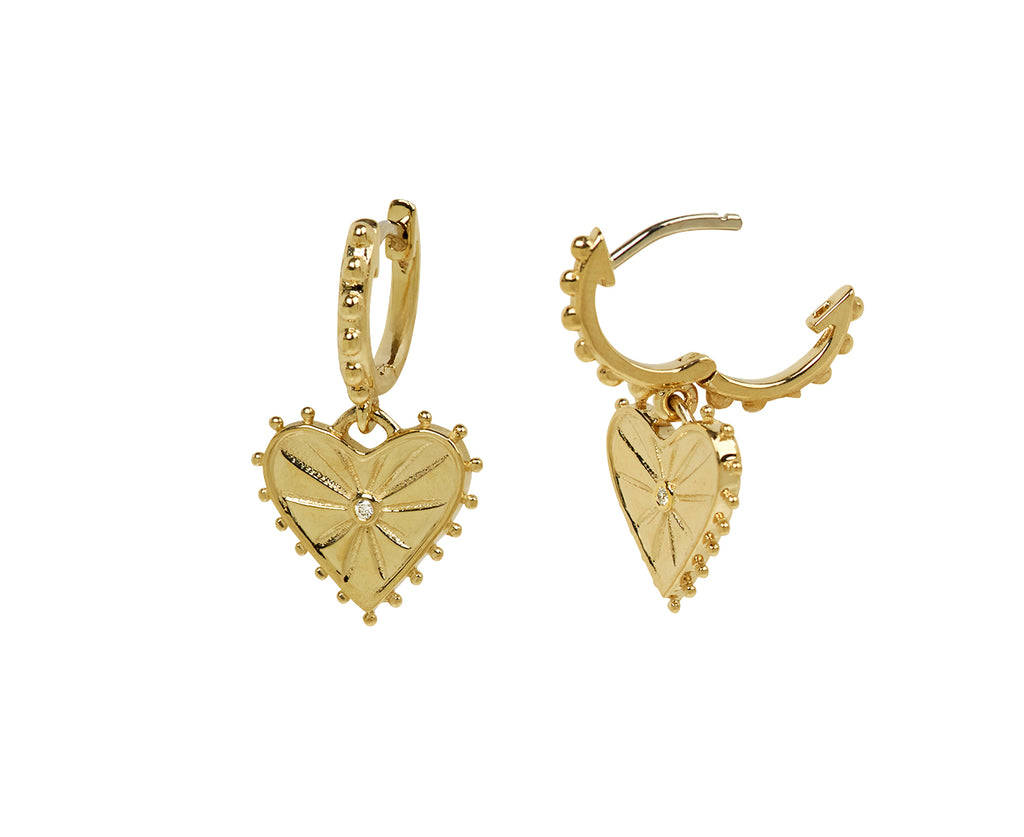 Diamond Agape Hoop Earrings