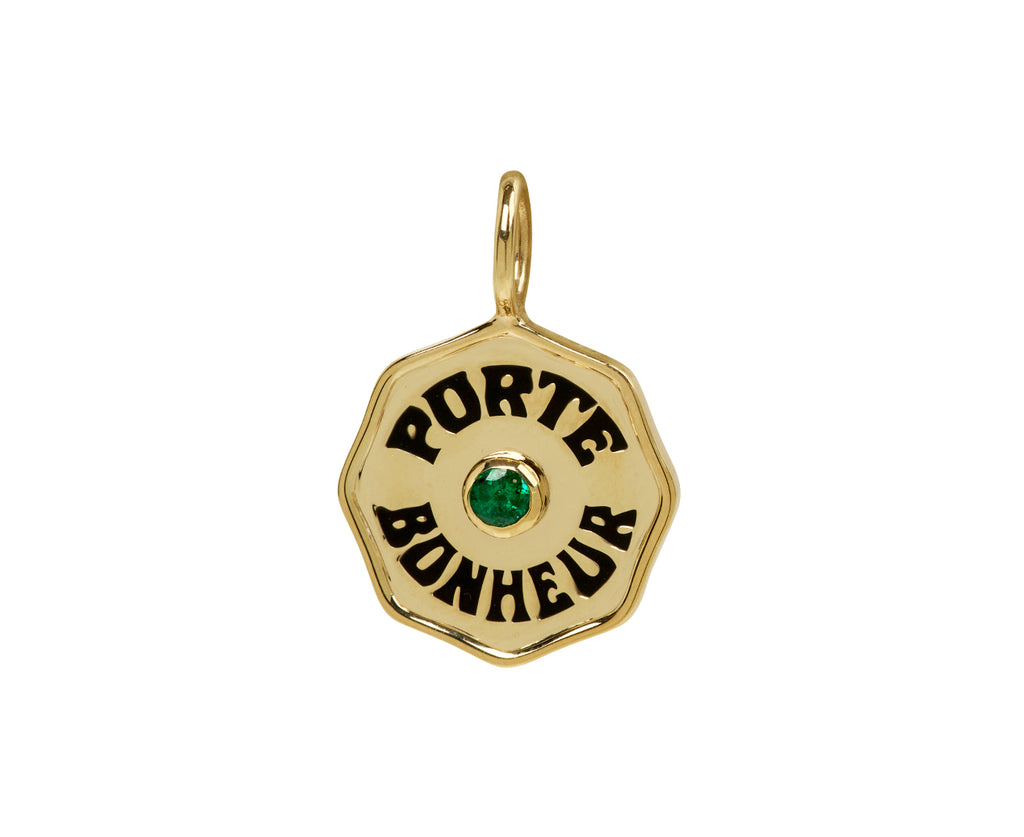 Emerald Mini Porte Bonheur Charm Pendant ONLY