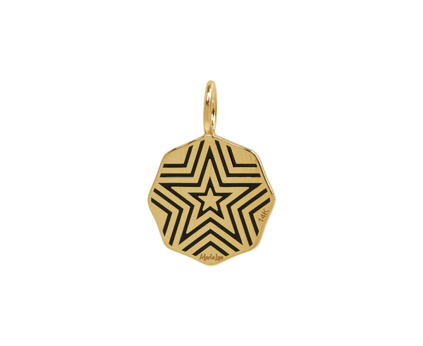 Marlo Laz Blue Sapphire and Enamel Mini Porte Bonheur Charm