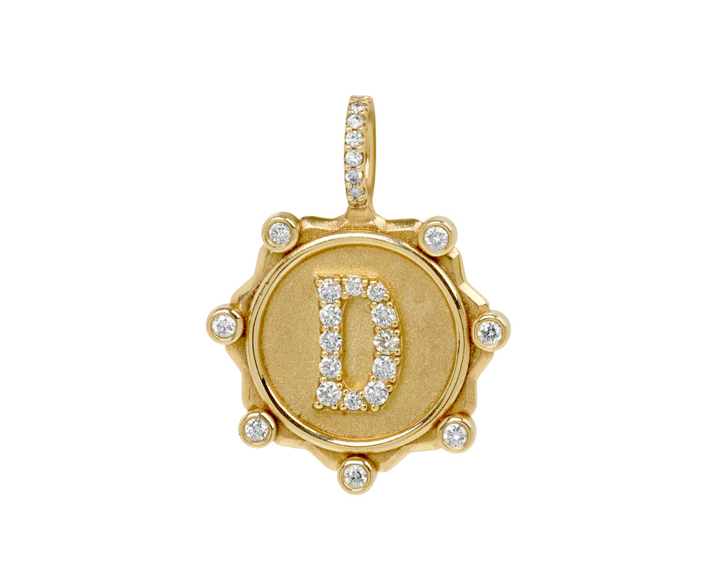 Large 'D' Initial Coin Pendant ONLY