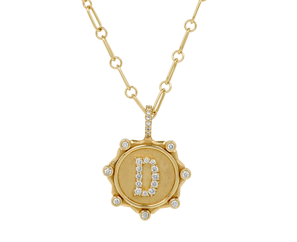 Large 'D' Initial Coin Pendant ONLY