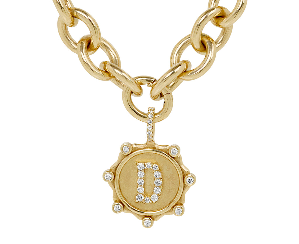 Large 'D' Initial Coin Pendant ONLY