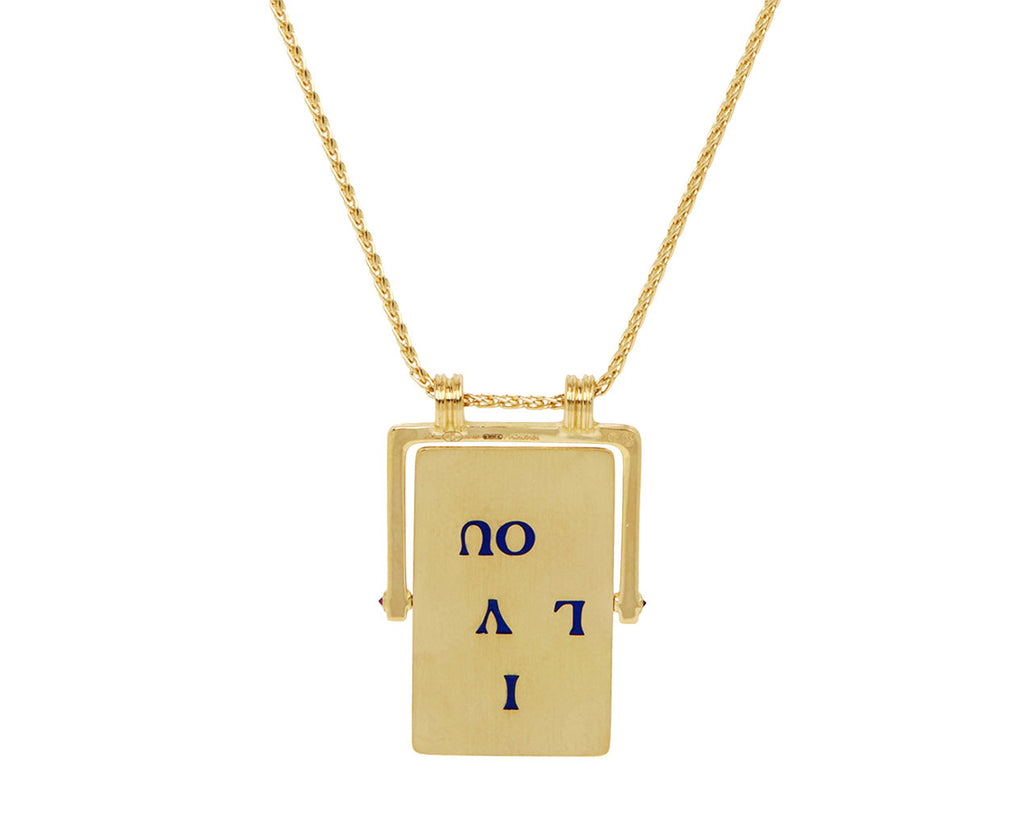 Small I Love You Spinner Necklace