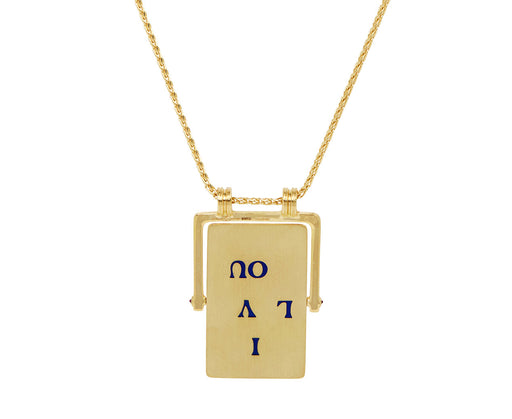 Small I Love You Spinner Necklace