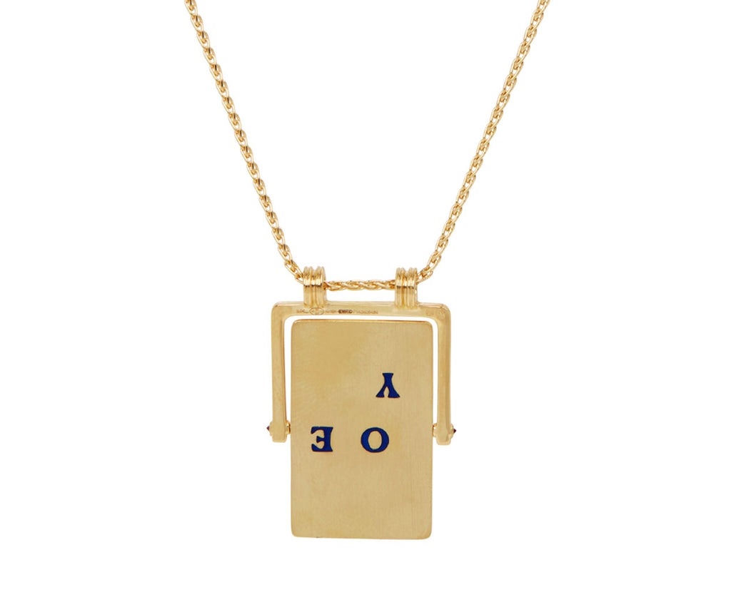 Small I Love You Spinner Necklace