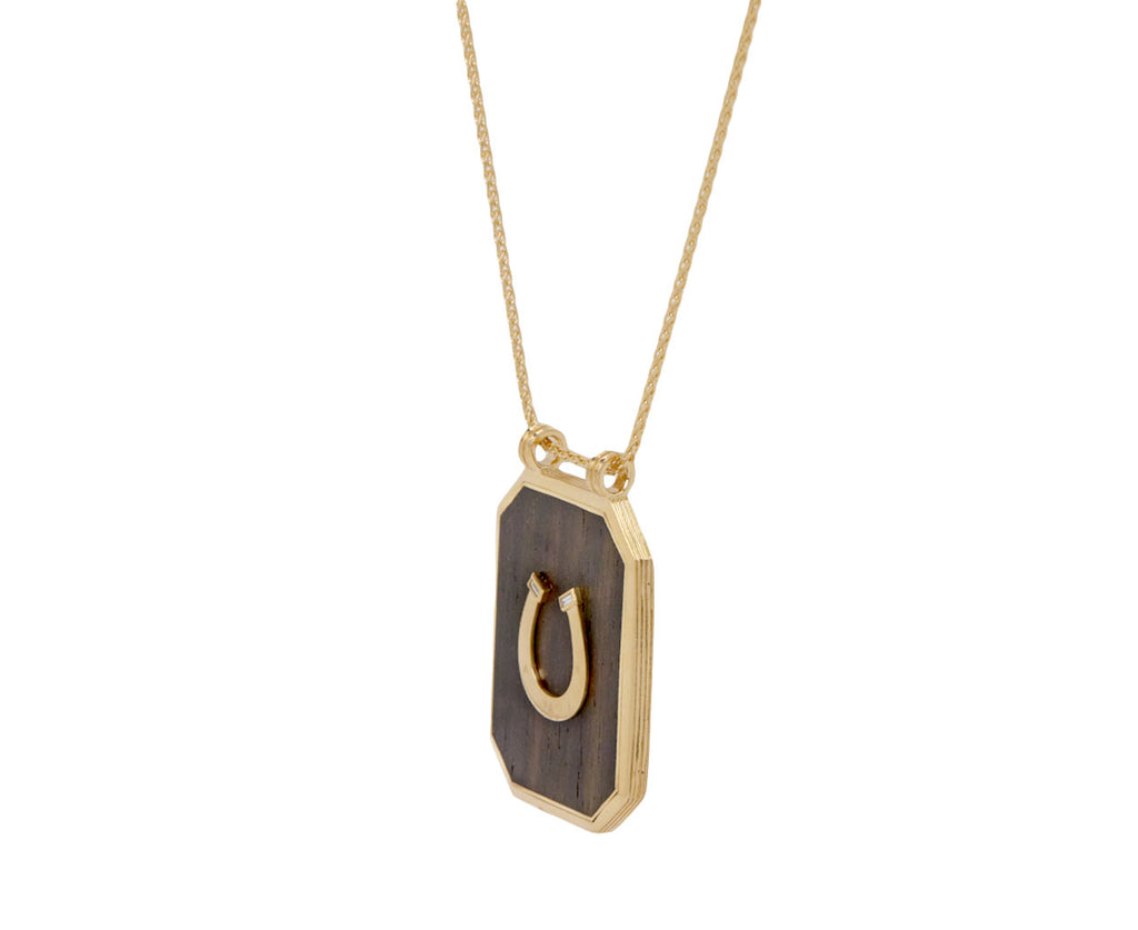Ebony Horseshoe Scapular Necklace