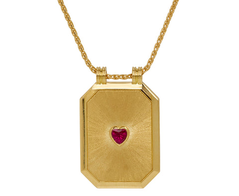 Ruby Love Scapular Pendant Necklace