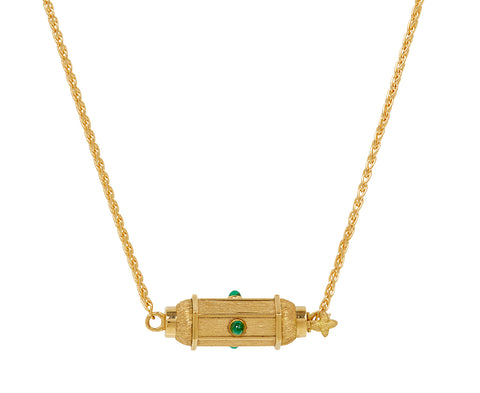 Short Emerald Micro Coco Necklace