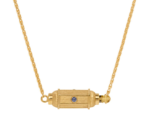 Sapphire Micro Coco Locket Necklace