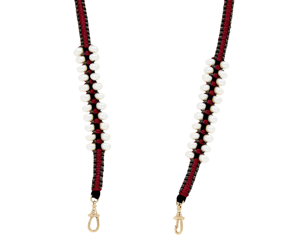 Gray and Burgundy Ica Pearl Necklace