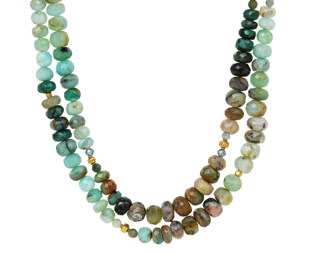 Lena Skadegard Peruvian Opal, Hessonite and Agate Beaded Necklace