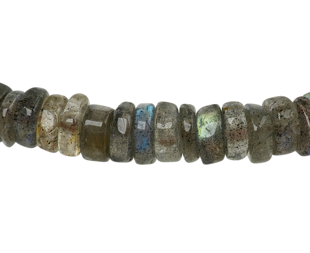 Tire Cut Labradorite Beaded Bracelet