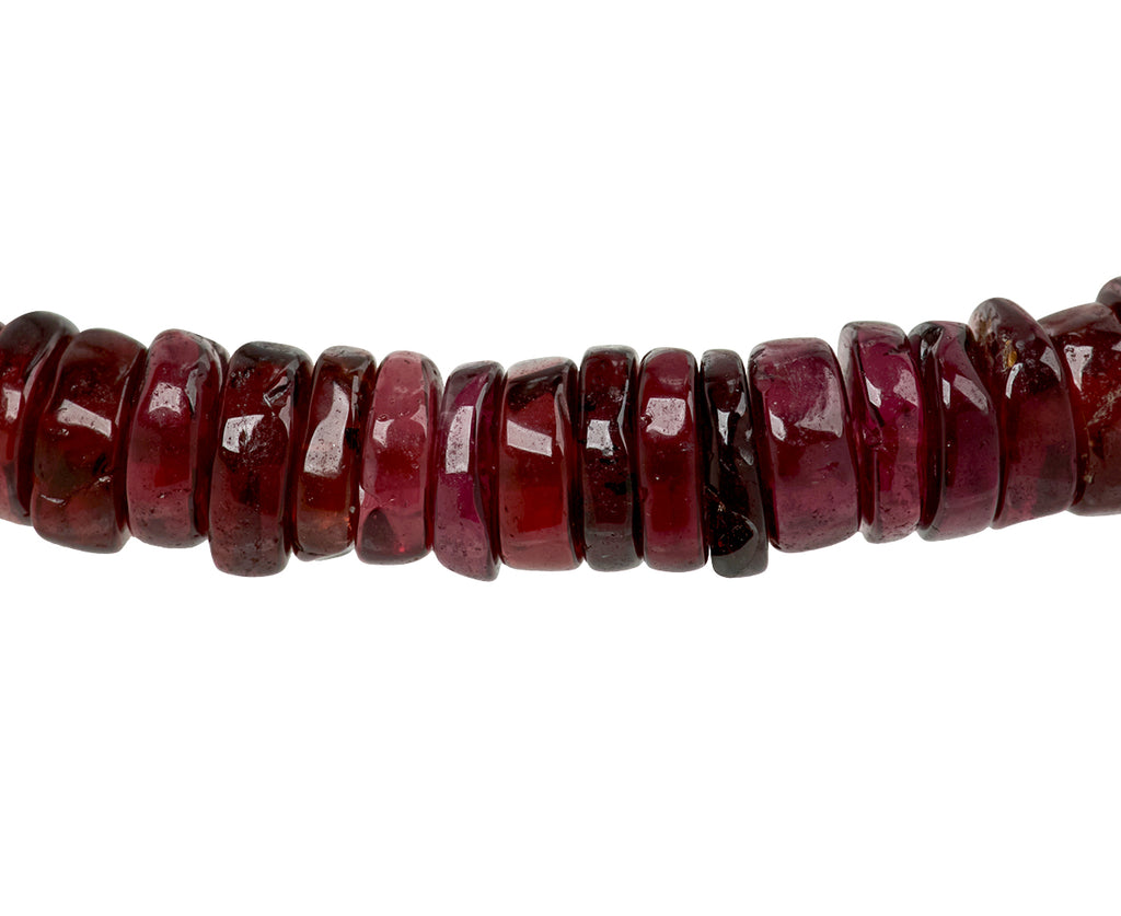 Tire Cut Garnet Beaded Bracelet
