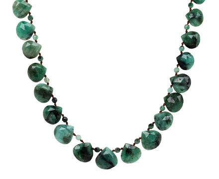 Lena Skadegard Emerald Petal Necklace