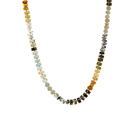 Lena Skadegard Peruvian Opal, Moonstone and Agate Beaded Necklace