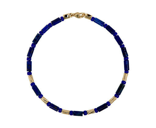 Luis Morais Lapis and Gold Drill Bit Beaded Bracelet