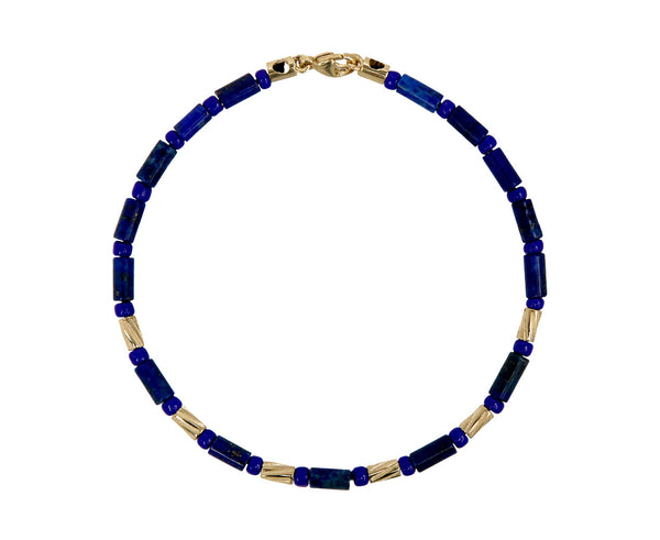 Luis Morais Red Chord Lapis and Tiger's Eye Collar Charm