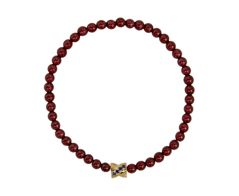 Luis Morais Garnet Double Sided Drill Bit Beaded Bracelet
