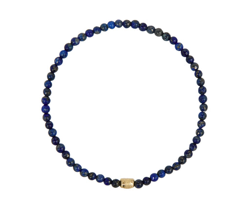 Luis Morais Lapis and Gold Baseball Ingot Beaded Bracelet