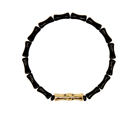 Luis Morais Black Onyx and Diamond Beaded Bracelet