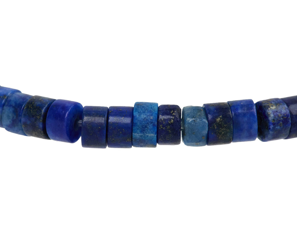Luis Morais Citrine and Lapis Beaded Bracelet - Closeup Lapis Beads