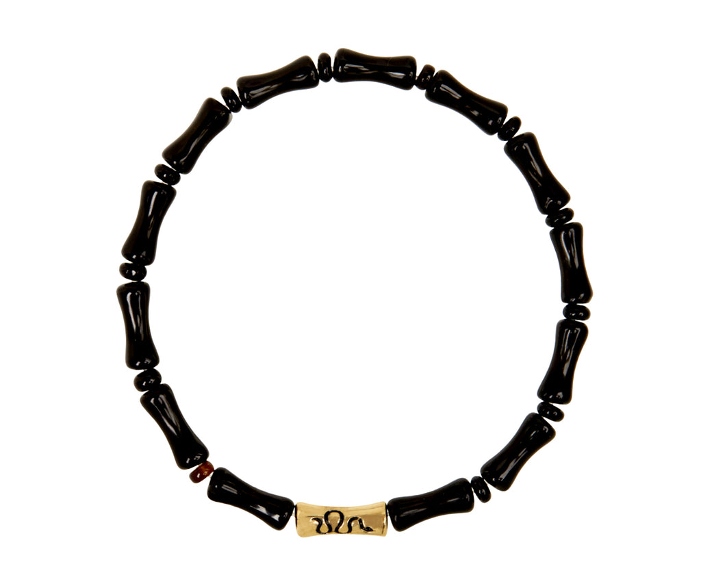 Luis Morais Black Onyx Beaded Bracelet