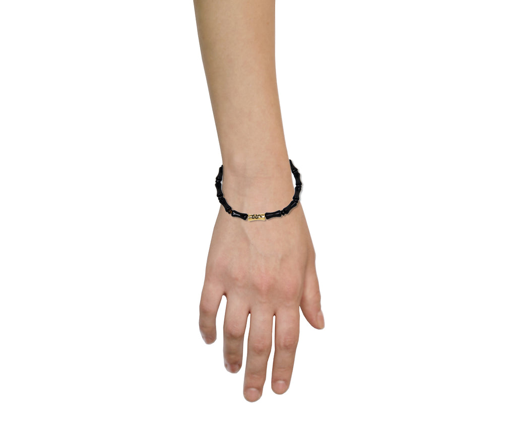 Luis Morais Black Onyx Beaded Bracelet - Profile