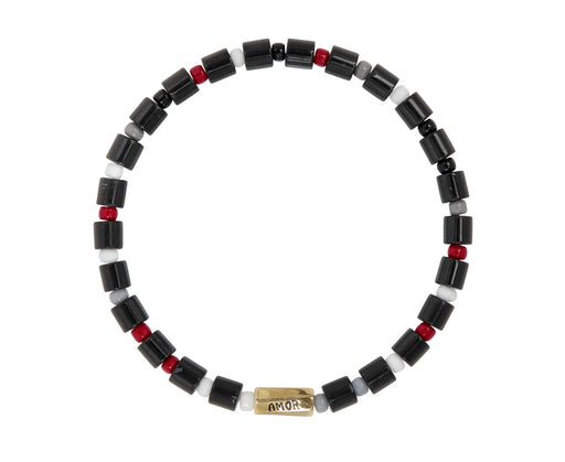 Luis Morais Twisted Tube and Beaded Bracelet