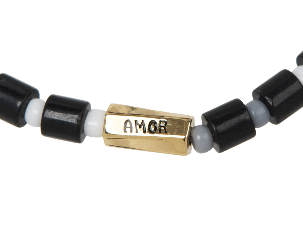 Luis Morais Twisted Tube and Beaded Bracelet - Closeup