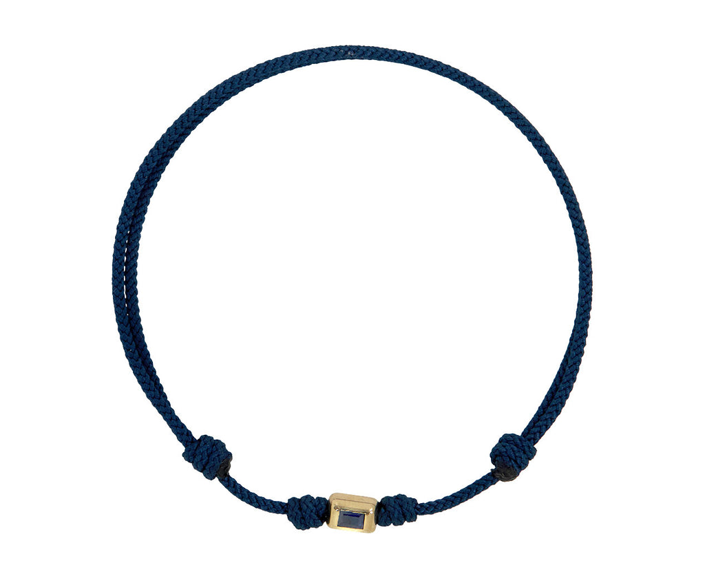 Luis Morais Blue Sapphire Baguette Charm Bracelet