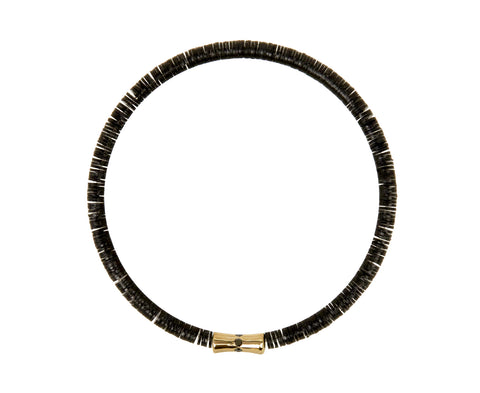 Luis Morais Black Vinyl Beaded Bracelet