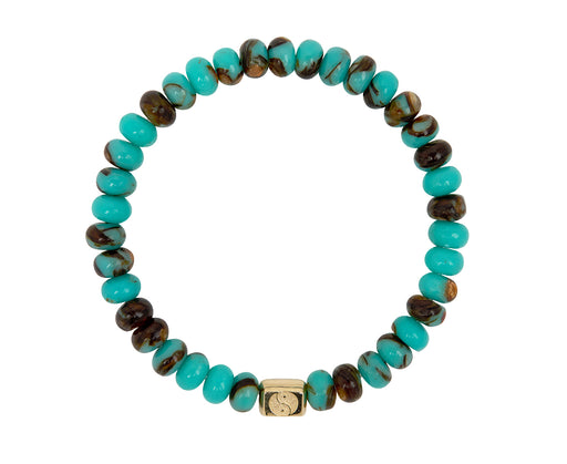 Luis Morais Yin Yang on Copper Jasper Beaded Bracelet