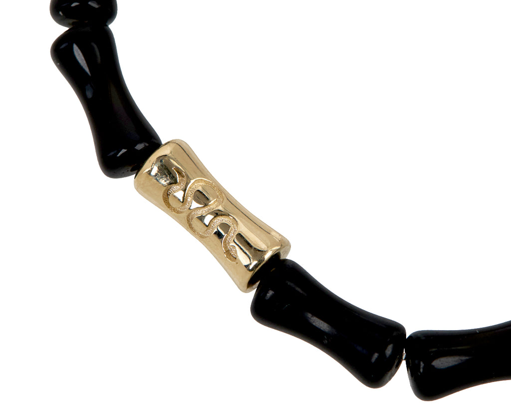 Luis Morais Black Onyx Beaded Bracelet - Closeup