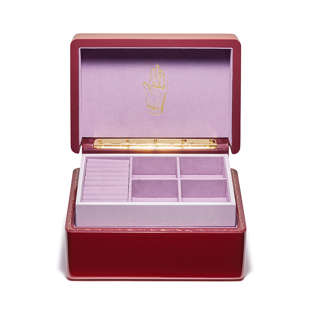 Royal Red Mini Trunk Jewelry Box