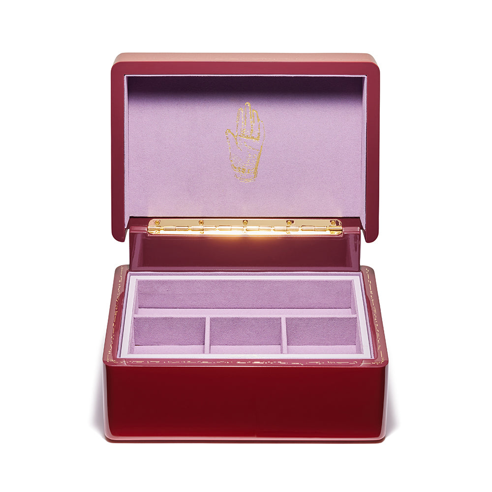 Royal Red Mini Trunk Jewelry Box