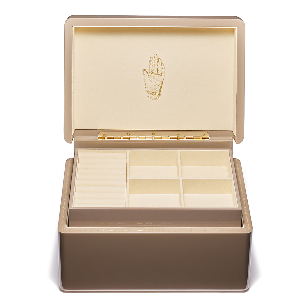 Taupe Trunk Jewelry Box
